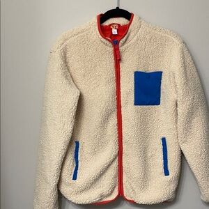 Kids Cream and Blue Fleece Jacket